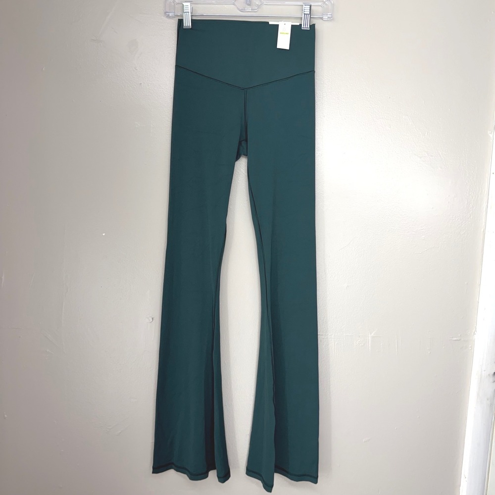 OFFLINE by Aerie Womens High Rise Flare Leggings Forest Green Small 0702-5727